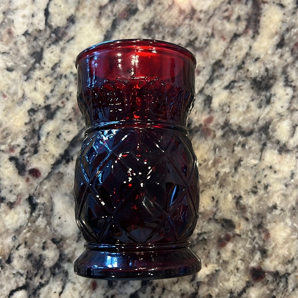 Cambridge Ruby Vintage Thumbprint glass. - Picture 5 of 6